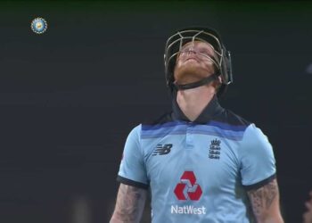 Ben Stokes says “SORRY” to his Dad after getting out on 99 in IND vs ENG 2nd ODI