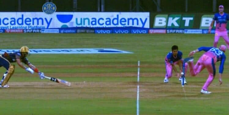 Jos Buttler Direct Hit Runs Out Shubman Gill in RR vs KKR