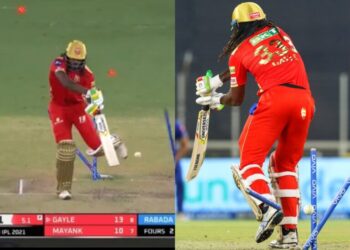 WOW! Chris Gayle CLEAN BOWLED by Kagiso Rabada off a Full-Toss [VIDEO]