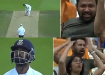 A fan’s reaction to Ajinkya Rahane’s dismissal stirs a meme fest on Twitter