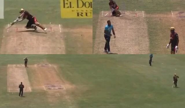 CPL 2021: Frustrated Kieron Pollard walks away after umpire denies giving wide