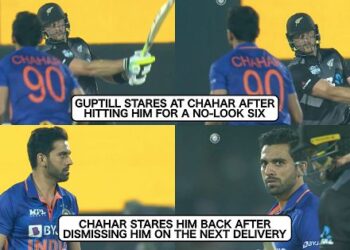 Watch: Martin Guptill Stares Deepak Chahar After Smashing Him For A No-Look 6, Bowler Stares Back After Dismissing The Batsman Next Delivery