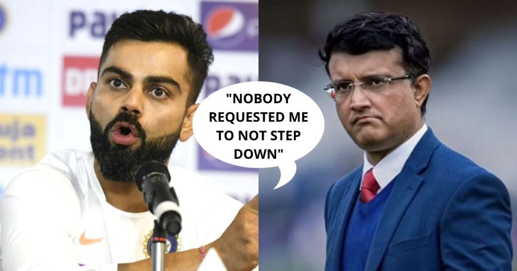 Virat Kohli Dismisses Sourav Ganguly’s Statement That He Had Requested Virat To Not Step Down As The T20 Captain