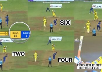 MI vs CSK: Watch – MS Dhoni Hits Jaydev Unadkat For 6,4,2 And 4 In Last Over