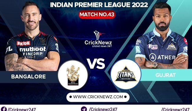 IPL 2022, Match 43: Gujarat Titans vs Royal Challengers Bangalore | Dream11 Team | Who May Win