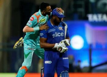 IPL 2022, MI vs LSG: Krunal Pandya jumps on Kieron Pollard after dismissing him
