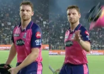 GT vs RR, Watch Video: Devastated Jos Buttler throws helmet, gloves after getting dismissed