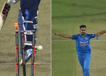 IND vs SL: Watch Video – Umran Malik Rattles Wanindu Hasaranga’s Stumps In The 2nd T20I Match At Pune