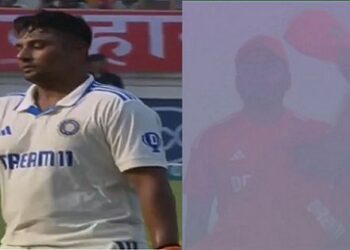 IND vs ENG: Rohit Sharma expresses frustration with cap toss after Sarfaraz Khan’s unfortunate run-out on Day 1 of the Rajkot Test