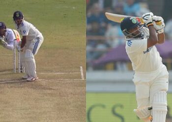 IND vs ENG [WATCH Video]: Sarfaraz Khan hits a majestic six off Tom Hartley to complete his maiden Test half century