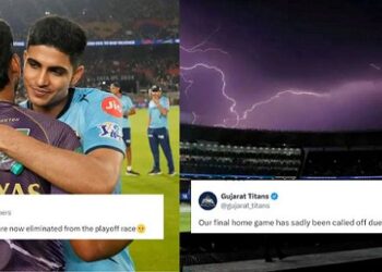 Fans react as GT faces elimination from the IPL 2024 Playoffs after rain foils game with KKR