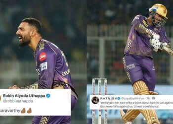 Twitter reactions: Varun Chakravarthy, Venkatesh Iyer shine as KKR locks Playoffs spot after defeating MI | IPL 2024