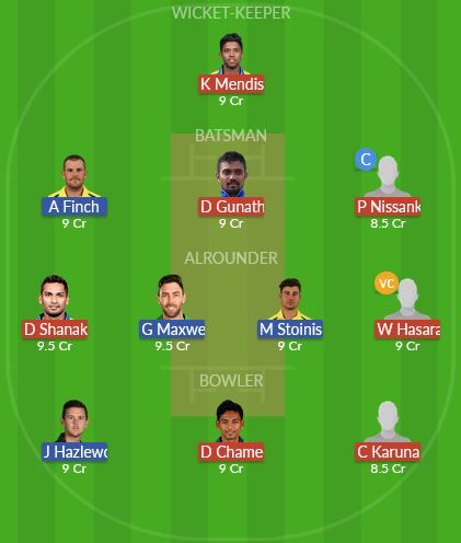 AUS vs SL Dream11